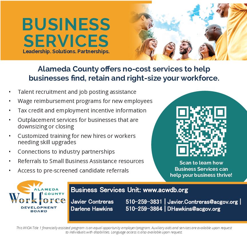 Alameda County Businesses! Call Hotline for HR Solutions. 888.202.5668